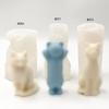 Molde de Silicone para Vela Perfumada de Gatinho Animal Estéreo Gatinho Gesso Ornamentos DIY Vela Artesanal Molde de Cola