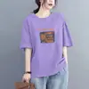 Camiseta Feminina de Manga Curta Estilo Novo para o Verão, Caimento Solto, Tamanho Grande 2026, Blusa de Meia-Manga, Top Bonito, Novo Estilo Popular