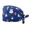 Gorro quirúrgico para hombre de algodón, gorro redondo, gorro de enfermera para quirófano, gorro quirúrgico con estampado, gorro de trabajo ajustable para mujer doctora