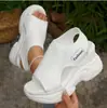 Popular Verão Novo Malha Peixe-dedo Do Pé Sapatos Estilo Fada Plataforma Inferior De Salto Alto Cunha Voadora Sandálias Esportivas Femininas de Sola Grossa