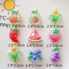 Lentejuelas Transparentes Iridiscentes, Accesorios de Resina con Forma de Frutas y Verduras Facetadas, Pequeños Adornos para Manualidades, Materiales Hechos a Mano, Accesorios para el Cabello de Niñas