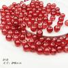 Cuentas de vidrio con grietas de hielo rojas para Año Nuevo, cuentas de bambú hechas a mano, collares, pulseras y accesorios de joyería.