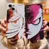 One Piece Luffy para Apple 15 Capa de telefone iphone12 Silicone Cobertura total 14 Personalidade Criativa 13 Resistente a quedas Macio