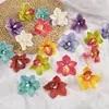 Cabeza de flor artificial, película impresa en 3D, cabeza de flor de Cymbidium, flor artificial para ropa, zapatos, sombreros, decoraciones, tocados, accesorios para el cabello, decoraciones de boda