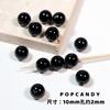 Cuentas redondas de colores, accesorios de joyería DIY, cuentas sueltas hechas a mano, arcoíris, color crema, 10 mm, accesorios para pulseras y collares.