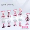 Arte de Unhas Estilo Japonês Tabuleiro de Xadrez Pontas de Unha Display Base Acrílica Suporte de Prática Placa de Exibição Caixa Atacado
