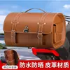 Bolsa para Baú Traseiro de Motocicleta, Bolsa Retro para Banco Traseiro, Baú Traseiro Impermeável de Casca Dura para Scooter Elétrica, Porta-malas de Grande Capacidade