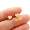 Pendiente de acero inoxidable para mujer, estilo ins frío simple, con forma de corazón amoroso, geométrico compacto, apilado, pendiente para oreja