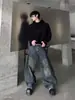 Jeans de tiro alto de pierna ancha para mujer, colección otoño 2026, corte holgado, silueta estilizada, tela fluida, pantalones rectos versátiles de largo hasta el suelo, un estilo de moda este año