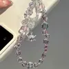 Bolsa para Teléfono Móvil con Colgante de Copo de Nieve Transparente con Cuentas, Colgante Exquisito Elegante y Versátil