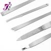 Fabricante de Removedor de Cutícula de Acero Inoxidable Lima de Uñas Horquilla para Cutícula Cuchillo Angulado Plateado Raspador de Manicura Cuchillo de Pedicura Herramientas para Uñas