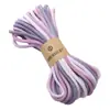 Pulsera de Cuerda Trenzada de Color Degradado de Hilo de Algodón Accesorios con Cuentas Hecho a Mano DIY Cuerda de Mano Cadena de Teléfono Lanyard Decoración