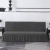 Funda de sofá elástica sin brazos, con ribete jacquard de cobertura total, funda para sofá cama plegable, adecuada para todas las estaciones, funda protectora a prueba de polvo