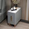 Mesa de Cabeceira Moderna Simples Inteligente de Madeira Maciça para Quarto de Casa, Armário de Armazenamento Pequeno Multifuncional de Cabeceira