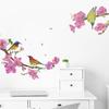 LD94164-LD94166 Estilo Chino Flores de Ciruelo Pájaros Pared de Fondo para TV Decoración de Habitación Pegatinas de Pared Autoadhesivas
