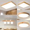 Lámpara de Techo Color Madera Natural Estilo Japonés Wabi-Sabi Iluminación Estilo Madera Crema Lámpara de Sala de Estar Paquete de Tres Habitaciones Dos Salas de Estar