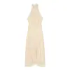 Moda feminina europeia e americana transfronteiriça, best-seller do AliExpress: vestido midi elegante de bolinhas com gola halter