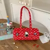 Mochila de Ombro Portátil de Pelúcia Gatinho Hello Kitty Coração de Menina Mochila Fofa de Rua Presente
