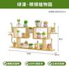 Estante de madera maciza para flores carnosas, estante de almacenamiento multicapa para escritorio interior, sala de estar, rosa verde, planta, balcón, piso, maceta, estante de exhibición