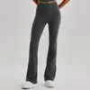 Pantalones Deportivos Sin Costuras Estilo Europeo y Americano de Cintura Alta Ajustados de Pierna Ancha Acampanados para Mujer Ropa para Correr y Fitness