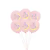 Nuevos Globos de Látex Coloridos Impresos de Unicornio Globos para Decoración de Pared de Fondo de Fiesta de Primer Cumpleaños de Bebé