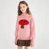 Suéter Espeso para Niños y Niñas, Jacquard de Champiñones Otoño e Invierno Camiseta Base de Punto para Bebé, Suéter 100% Lana Pura, Suave y Acogedor