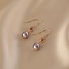 Aretes de Perla Morada de Ensueño para Mujer, Modernos y Elegantes, con un Toque de Lujo Ligero y de Alta Gama, Pendientes Minimalistas de Zirconia de Nicho para Verano