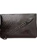 Bolso de Mano de Cuero Suave con Patrón de Cocodrilo Billetera de Negocios de Gran Capacidad para Hombre Bolso de Mano Largo Tipo Sobre para Hombre Bolso Social Juvenil