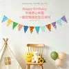 Escena de Pancarta de Cumpleaños Decoración de Cumpleaños Banderines Triangulares Guirnalda Decorativa Primer Cumpleaños Niños y Niñas Banderas Colgantes Accesorios de Ambiente Venta al por Mayor