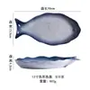 Plato Cerámico Creativo con Forma de Pez Estilo Japonés Plato de Pescado para Uso Doméstico, Plato de Pescado para Cocinar Pescado al Vapor, Plato Grande Ovalado para Pescado Vajilla