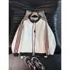 Novidades de outono: Jaqueta masculina estilo americano com blocos de cor e gola alta, moderna, única, estilosa, versátil, casual, folgada e confortável