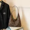 Bolso Retro con Estampado de Leopardo Transfronterizo para Mujer 2025 Nueva Moda Versátil de Gama Alta de Hombro Único Axila Casual de Viaje Bolso Tote