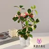 Bonsai de Frutas Artificiais Cuidadosamente Selecionado, Plantas Artificiais para Sala de Estar, Flores Artificiais para Mesa de Escritório, Decorações de Plantas Artificiais Falsas em Vasos