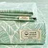 Nueva Sábana de Cama de Tela Gruesa de Algodón Puro Engrosada Pieza Única Alfombrilla Refrigerante de Algodón Puro de Verano Juego de Tres Piezas de Sábana de Cama Individual/Doble Funda de Almohada