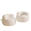 Taburete para Sofá para Uso Doméstico, Taburete Pequeño Estilo Crema para Sala de Estar, Otomana de Mesa de Café de Gama Alta, Banco Bajo Calabaza, Taburete para Cambiar Zapatos para Entrada