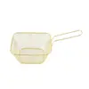 Venta Directa de Fábrica Rectangular Creativo Acero Inoxidable Cesta para Freír Papas Fritas Galvanizada Cesta para Alimentos Snacks Cesta para Freír Cesta para Papas Fritas