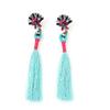 Pendientes de borla hechos a mano para mujer, estilo nacional europeo y americano, largos, de color, con forma de paraguas, bohemios, fabricantes de joyas al por mayor