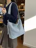 2025 Nueva Bolsa de Mezclilla Estilo Perezoso para Mujer Versátil Bolso Tote de Gran Capacidad Bolso de Hombro Simple para el Viaje Diario