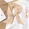 Nuevo tocado de Corea del Sur de primavera bufanda larga de seda estilo retro francés cinta para el pelo de mujer accesorio para el pelo versátil banda para el pelo de cinta personalizada
