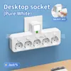 Enchufe Multifuncional Estándar Europeo con Carga Rápida USB Interruptor Independiente Placa de Cableado Multiorificio Enchufe Doméstico Transfronterizo