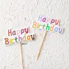 Estilo INS Coreano Lindo Decoración de Pastel Oso de Dibujos Animados Tarjeta de Feliz Cumpleaños Flor Sonriente Enchufe Vestir