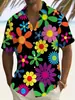 Camisas masculinas de manga curta com estampa digital 3D, estilo praia e resort havaiano, mais vendidas na primavera e verão, transfronteiriças