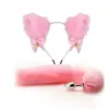 Conjunto Sexy de Três Peças, Plug Anal, Eletrodomésticos Masculinos e Femininos, Produtos Sexuais, Conjunto Sexual de Metal Sm, Cauda de Raposa