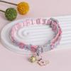 Collar para Mascotas de Amazon Encaje Colorido Flor Collar para Gato Cachorro Joyería Collar Campana Accesorios para Gato