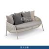 Sofá de ratán para exterior, estilo nórdico, para patio, jardín, balcón, terraza, silla de ratán para exterior, mesa de centro, muebles combinados