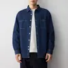 Camisa Casual de Algodón Puro para Hombre Momeike Street 2026 Otoño Nueva Camisa de Mezclilla con Doble Bolsillo para Hombre 50453