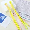 Bolsa de cuerda de nailon bicolor estilo miu cordón de doble hebra muñeca tejida a mano con cuerda colgante DIY decoración de bolsa colorida