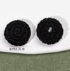 Botones de Ganchillo Teñibles Hechos a Mano, Gemelos de Punto de Lana, Botones Redondos Tejidos a Crochet a Mano, Botones Decorativos para Ropa