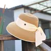 Chapéu Coringa Estilo Hepburn Francês Retrô de Rua Chapéu de Sol Feminino Moda Popular Cyber Estilo Coreano Chapéu de Palha com Tira de Cetim