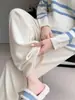 Calça de maternidade para primavera e outono, estilo fino para uso ao ar livre, nova calça versátil 2026, macia e confortável, tipo toalha, com suporte para a barriga, calça de maternidade de perna larga
